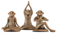 Currey and Company - Monkey Set of 3 - Zen - Antique Brass- Union Lighting Luminaires Decor