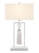 Currey and Company - One Light Table Lamp - Vitale - Silver Leaf/Clear/Silver/White- Union Lighting Luminaires Decor