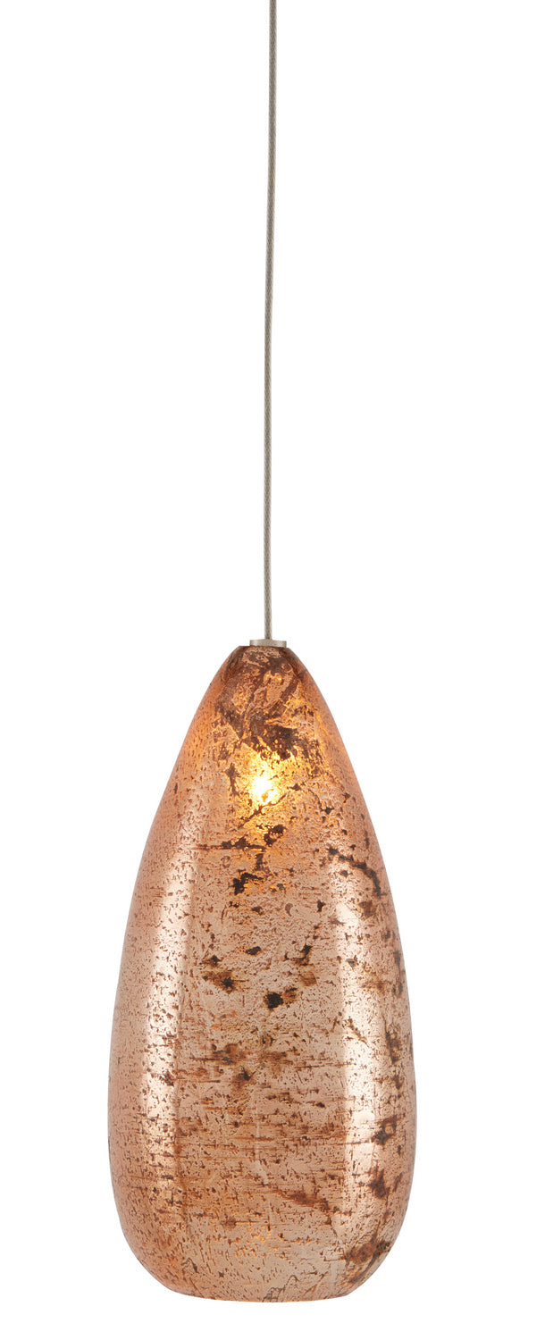Currey and Company - One Light Pendant - Rame - Copper/Silver/Painted Silver- Union Lighting Luminaires Decor