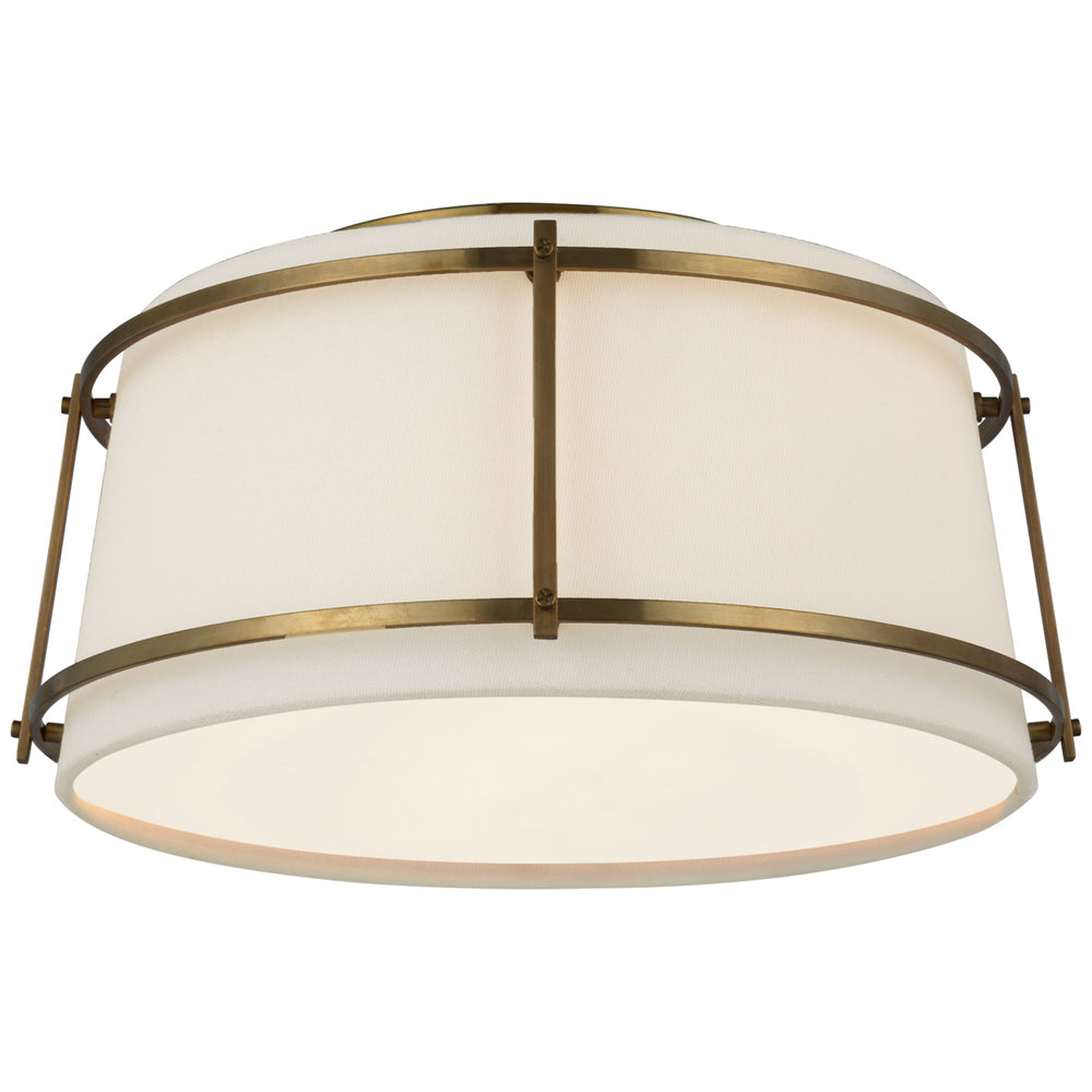 Visual Comfort Signature Canada - LED Flush Mount - Callaway - Hand-Rubbed Antique Brass- Union Lighting Luminaires Decor