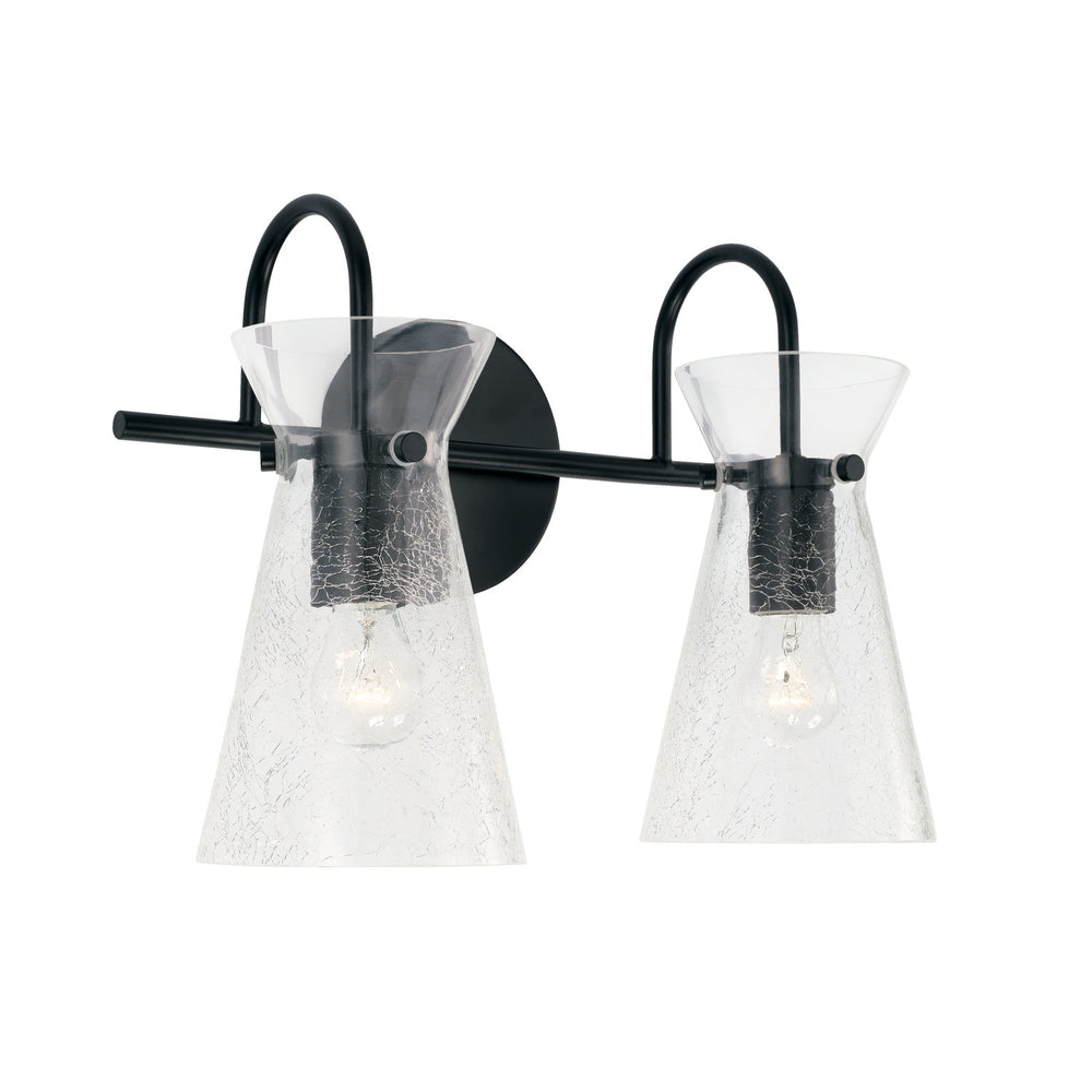 Capital Lighting - Two Light Vanity - Mila - Matte Black- Union Lighting Luminaires Decor