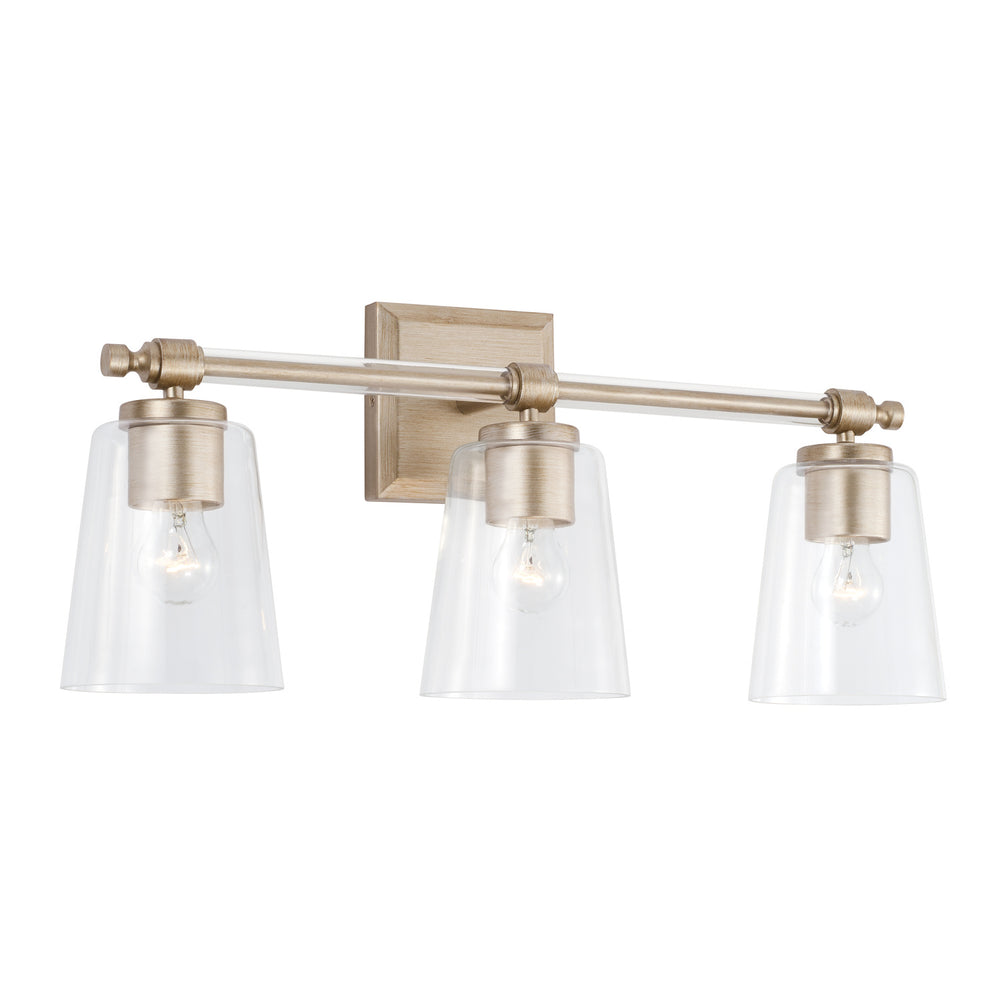 Capital Lighting - Three Light Vanity - Breigh - Brushed Champagne- Union Lighting Luminaires Decor