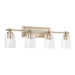 Capital Lighting - Four Light Vanity - Breigh - Brushed Champagne- Union Lighting Luminaires Decor