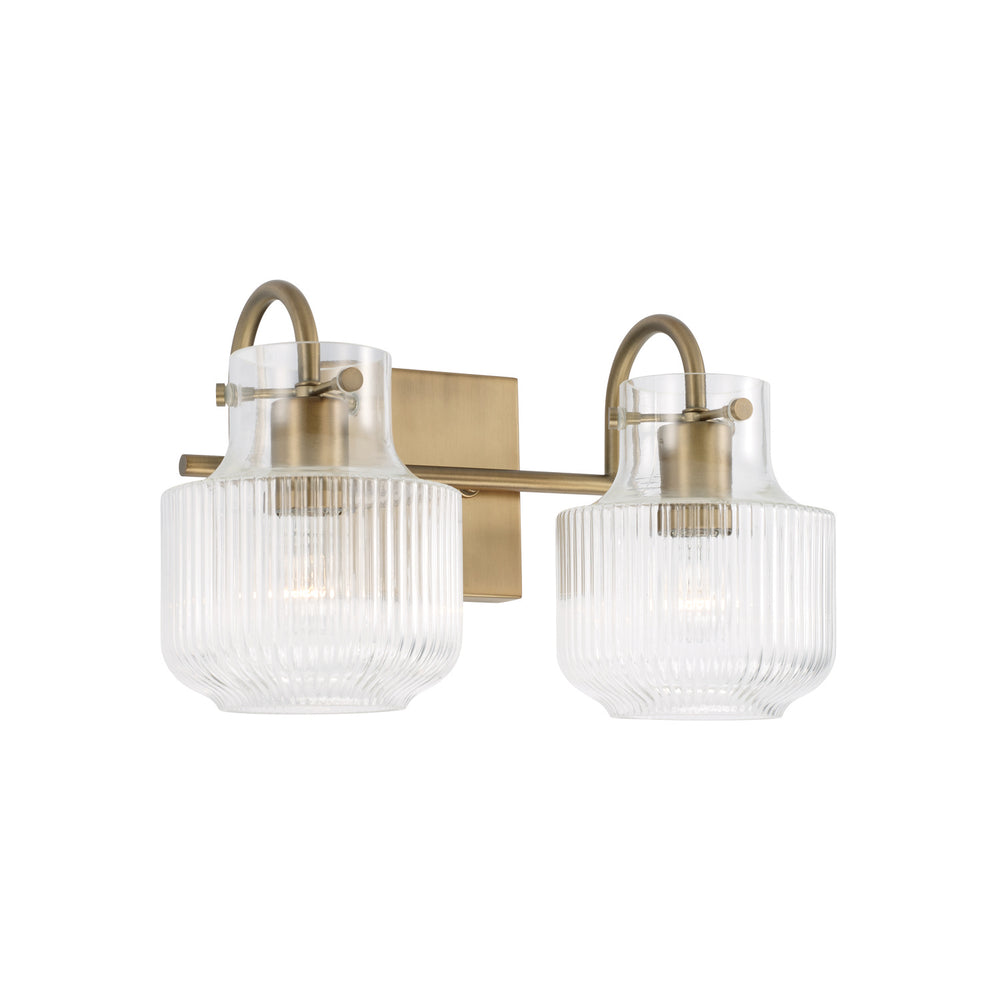 Capital Lighting - Two Light Vanity - Nyla - Aged Brass- Union Lighting Luminaires Decor