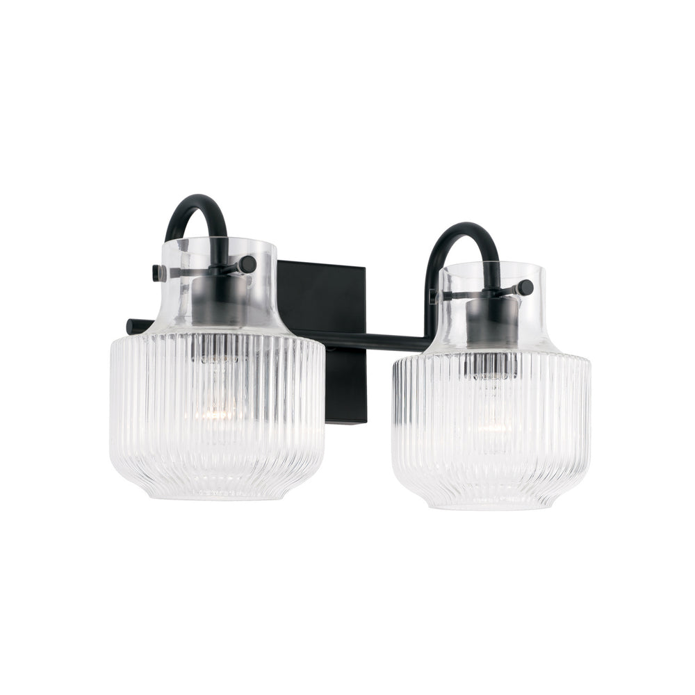 Capital Lighting - Two Light Vanity - Nyla - Matte Black- Union Lighting Luminaires Decor