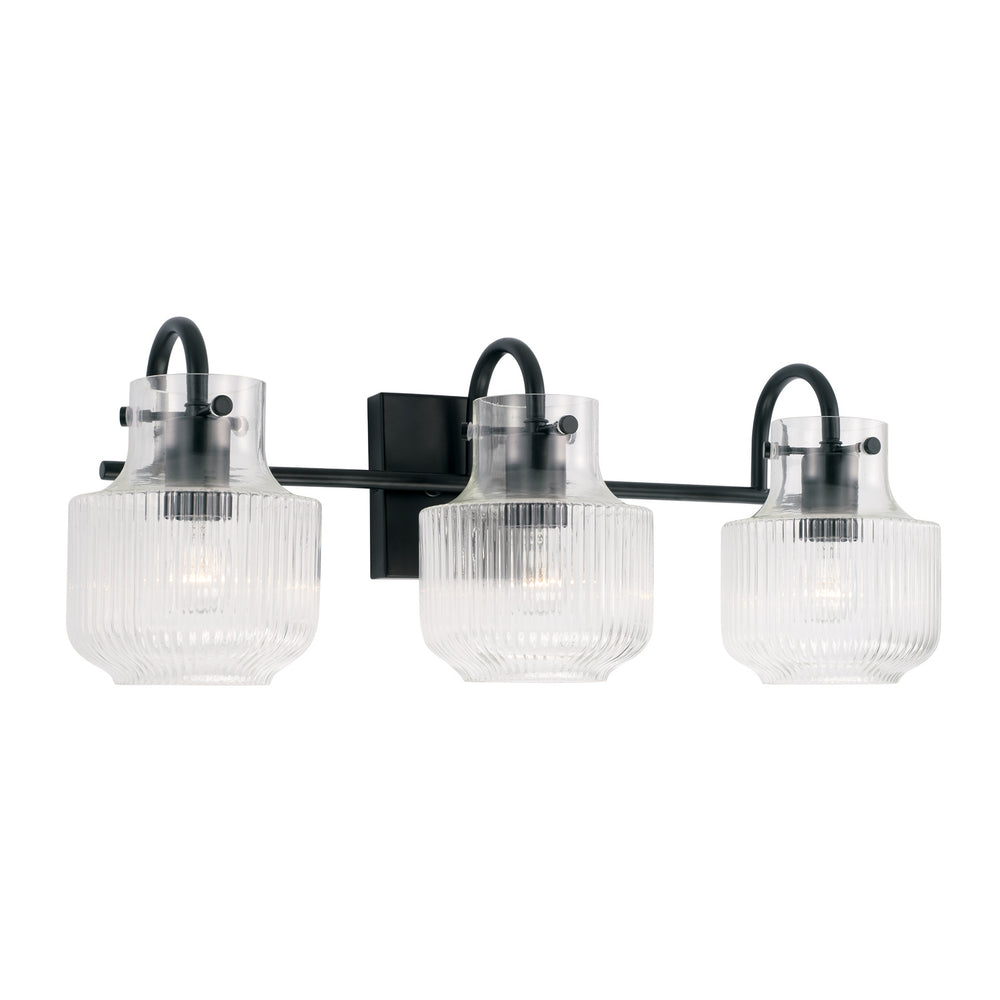 Capital Lighting - Three Light Vanity - Nyla - Matte Black- Union Lighting Luminaires Decor