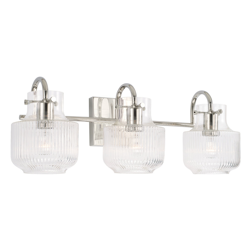 Capital Lighting - Three Light Vanity - Nyla - Polished Nickel- Union Lighting Luminaires Decor