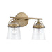 Capital Lighting - Two Light Vanity - Madison - Aged Brass- Union Lighting Luminaires Decor