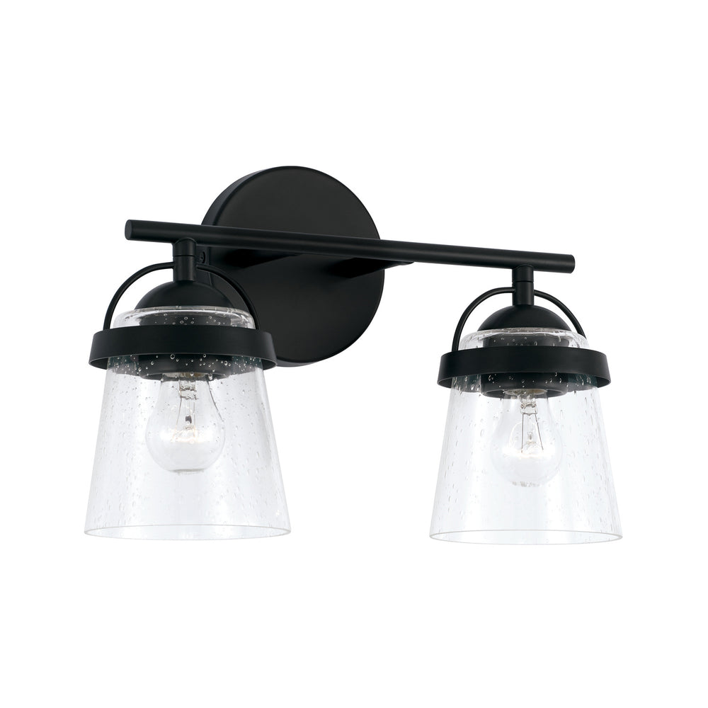 Capital Lighting - Two Light Vanity - Madison - Matte Black- Union Lighting Luminaires Decor