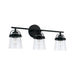Capital Lighting - Three Light Vanity - Madison - Matte Black- Union Lighting Luminaires Decor