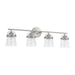 Capital Lighting - Four Light Vanity - Madison - Brushed Nickel- Union Lighting Luminaires Decor