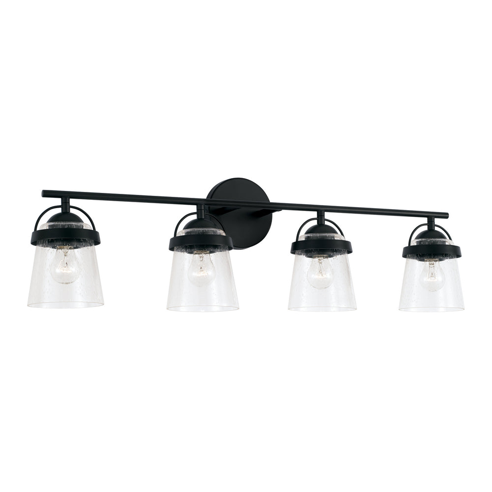 Capital Lighting - Four Light Vanity - Madison - Matte Black- Union Lighting Luminaires Decor