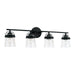 Capital Lighting - Four Light Vanity - Madison - Matte Black- Union Lighting Luminaires Decor