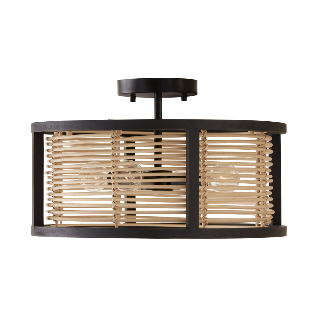 Capital Lighting - Four Light Semi Flush Mount - Rico - Flat Black- Union Lighting Luminaires Decor