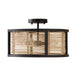 Capital Lighting - Four Light Semi Flush Mount - Rico - Flat Black- Union Lighting Luminaires Decor