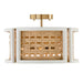 Capital Lighting - Four Light Semi Flush Mount - Lola - Flat White and Matte Brass- Union Lighting Luminaires Decor