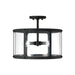 Capital Lighting - Three Light Semi Flush Mount - Brennen - Black Iron- Union Lighting Luminaires Decor
