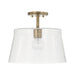 Capital Lighting - One Light Pendant - Baker - Aged Brass- Union Lighting Luminaires Decor