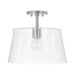 Capital Lighting - One Light Pendant - Baker - Brushed Nickel- Union Lighting Luminaires Decor