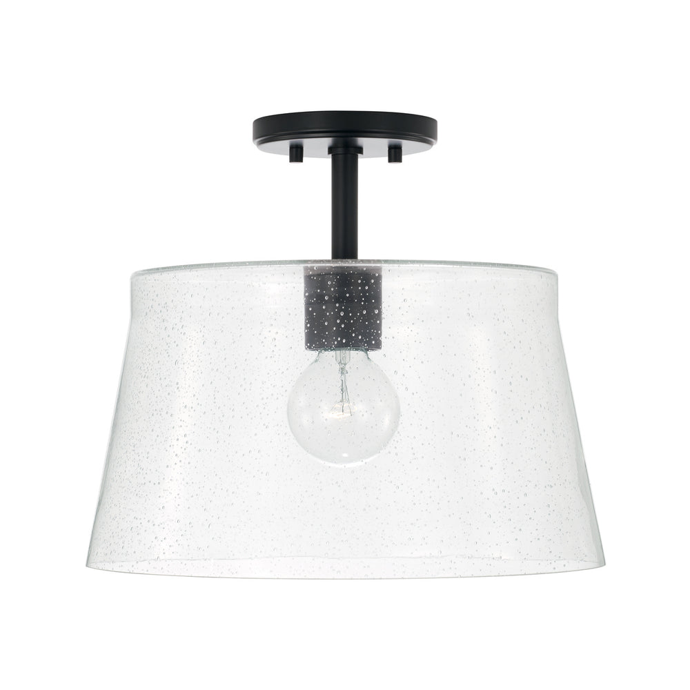 Capital Lighting - One Light Pendant - Baker - Matte Black- Union Lighting Luminaires Decor