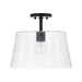 Capital Lighting - One Light Pendant - Baker - Matte Black- Union Lighting Luminaires Decor
