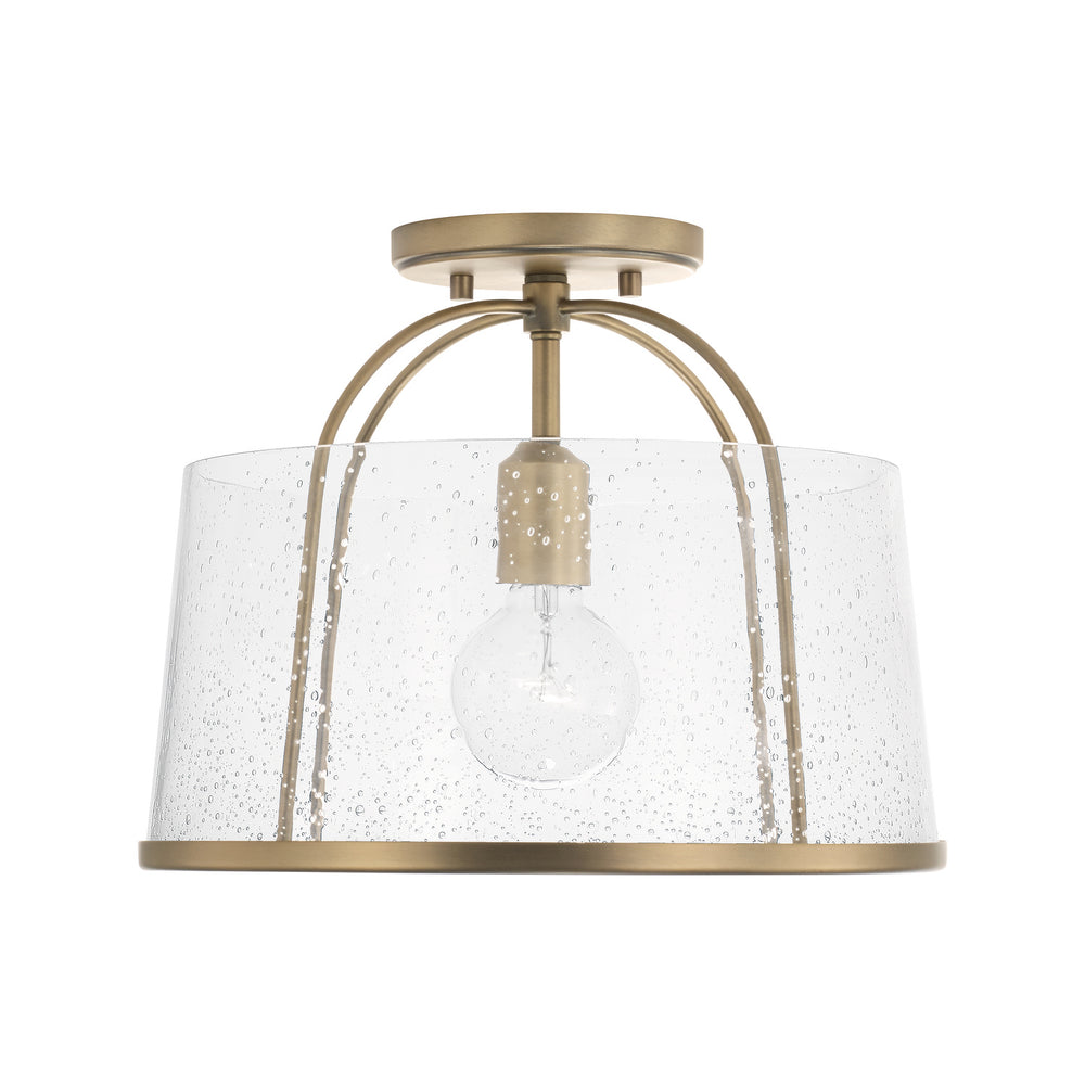 Capital Lighting - One Light Semi Flush Mount - Madison - Aged Brass- Union Lighting Luminaires Decor
