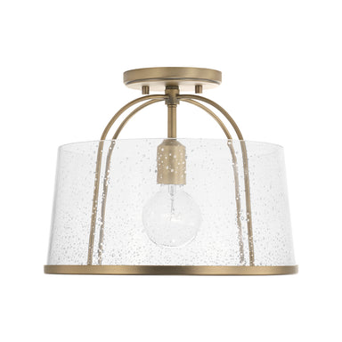 Capital Lighting - One Light Semi-Flush Mount - Madison - Aged Brass- Union Lighting Luminaires Decor
