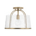 Capital Lighting - One Light Semi Flush Mount - Madison - Aged Brass- Union Lighting Luminaires Decor