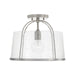 Capital Lighting - One Light Semi Flush Mount - Madison - Brushed Nickel- Union Lighting Luminaires Decor