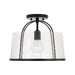 Capital Lighting - One Light Semi Flush Mount - Madison - Matte Black- Union Lighting Luminaires Decor