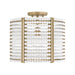 Capital Lighting - One Light Semi Flush Mount - Brynn - Aged Brass Painted- Union Lighting Luminaires Decor