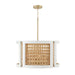 Capital Lighting - Four Light Pendant - Lola - Flat White and Matte Brass- Union Lighting Luminaires Decor