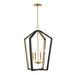 Capital Lighting - Four Light Pendant - Maren - Flat Black and Matte Brass- Union Lighting Luminaires Decor