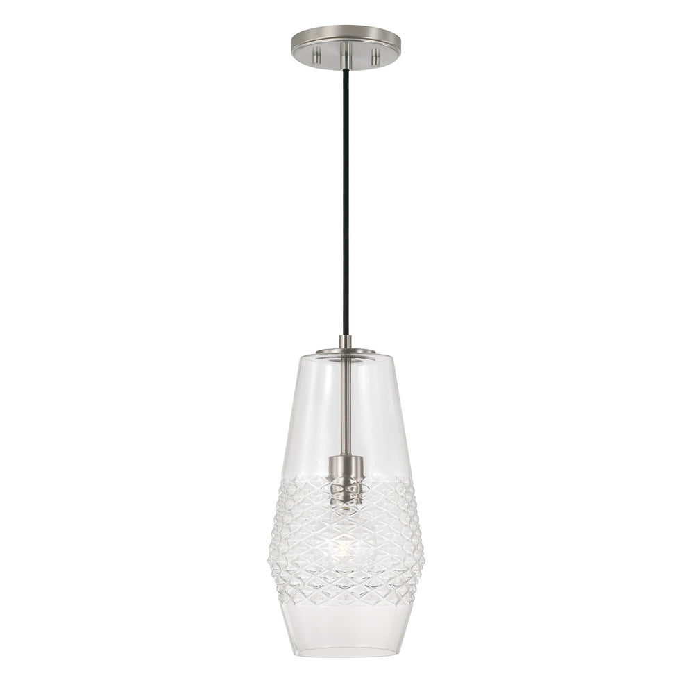 Capital Lighting - One Light Pendant - Dena - Brushed Nickel- Union Lighting Luminaires Decor