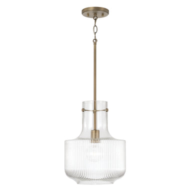 Capital Lighting - One Light Pendant - Nyla - Aged Brass- Union Lighting Luminaires Decor