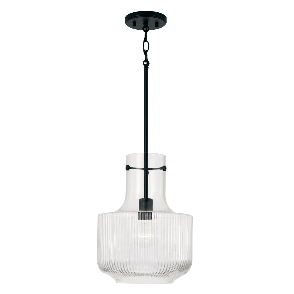 Capital Lighting - One Light Pendant - Nyla - Matte Black- Union Lighting Luminaires Decor