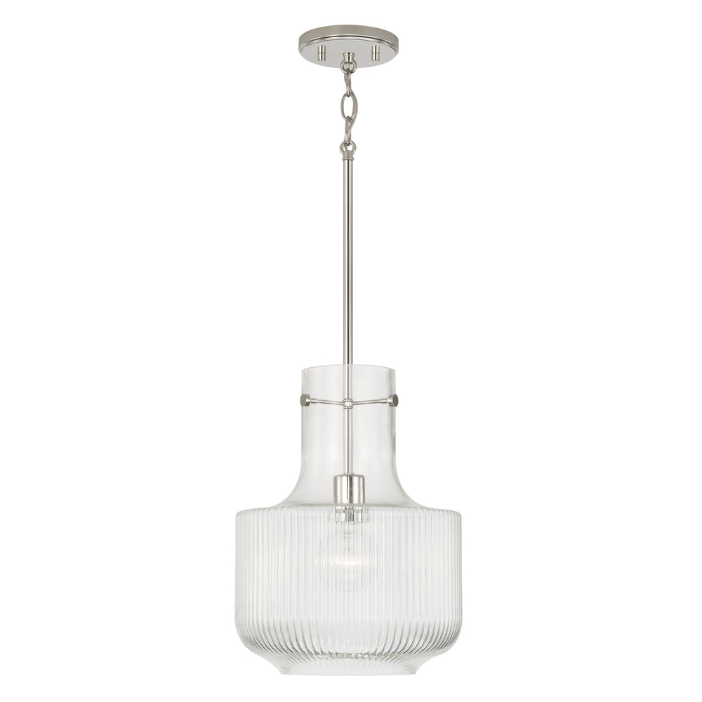 Capital Lighting - One Light Pendant - Nyla - Polished Nickel- Union Lighting Luminaires Decor