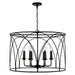 Capital Lighting - Six Light Pendant - Amara - Matte Black with Brass- Union Lighting Luminaires Decor