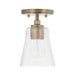 Capital Lighting - One Light Pendant - Baker - Aged Brass- Union Lighting Luminaires Decor
