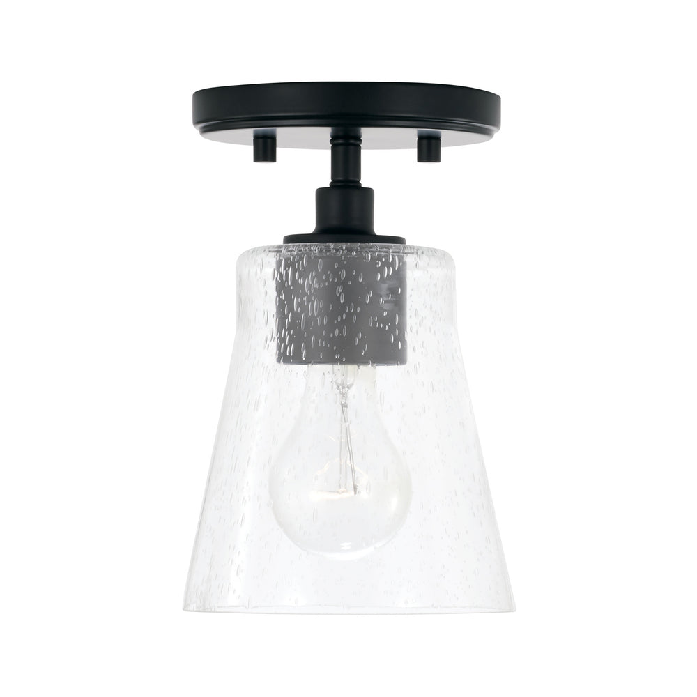 Capital Lighting - One Light Pendant - Baker - Matte Black- Union Lighting Luminaires Decor