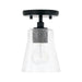 Capital Lighting - One Light Pendant - Baker - Matte Black- Union Lighting Luminaires Decor