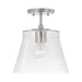 Capital Lighting - One Light Pendant - Baker - Brushed Nickel- Union Lighting Luminaires Decor
