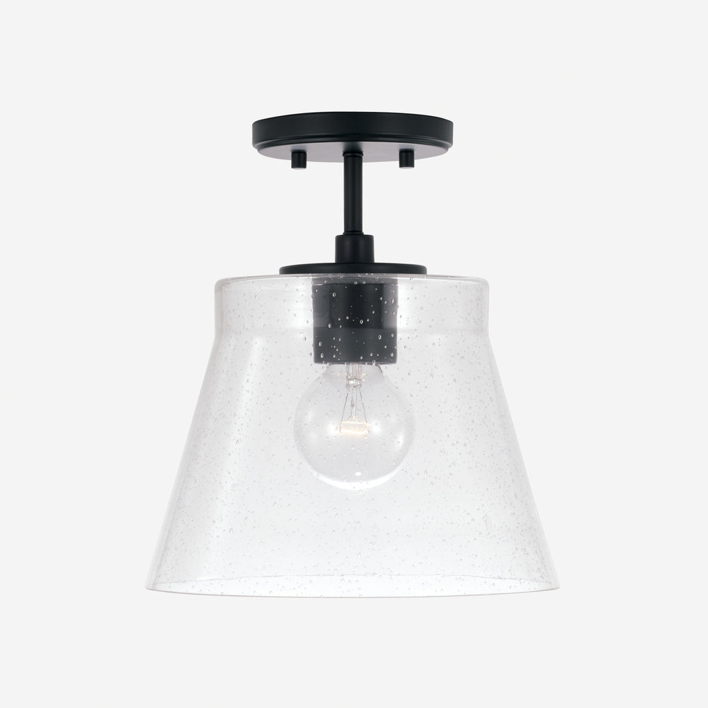 Capital Lighting - One Light Pendant - Baker - Matte Black- Union Lighting Luminaires Decor