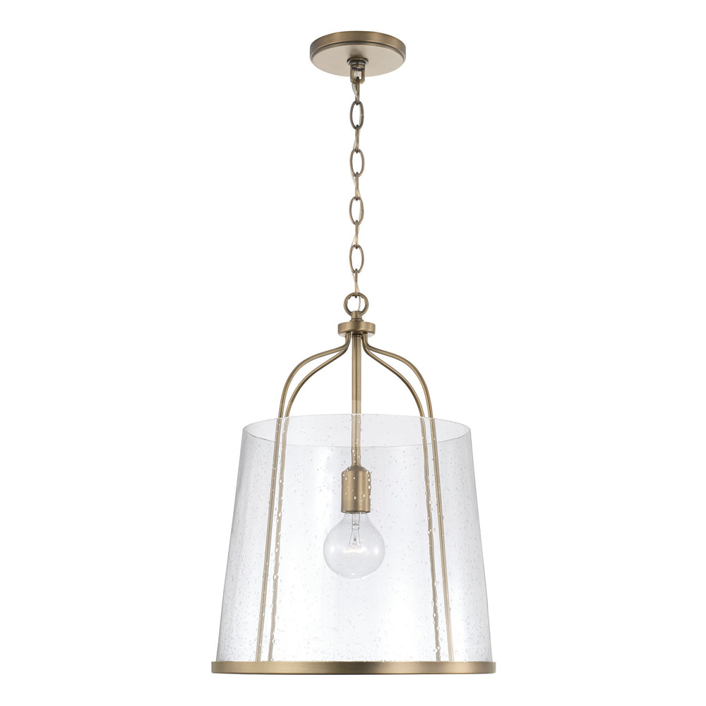 Capital Lighting - One Light Pendant - Madison - Aged Brass- Union Lighting Luminaires Decor