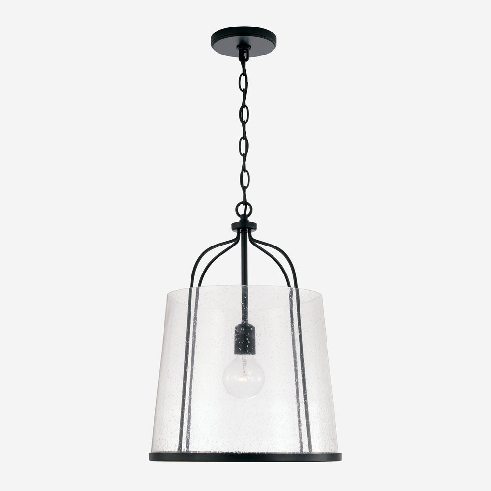 Capital Lighting - One Light Pendant - Madison - Matte Black- Union Lighting Luminaires Decor