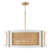 Capital Lighting - Six Light Chandelier - Lola - Flat White and Matte Brass- Union Lighting Luminaires Decor