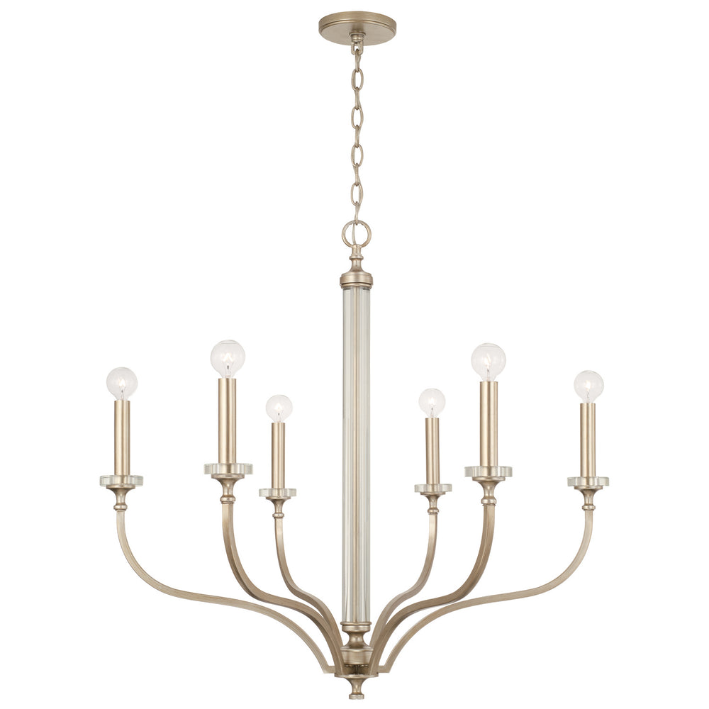Capital Lighting - Six Light Chandelier - Breigh - Brushed Champagne- Union Lighting Luminaires Decor