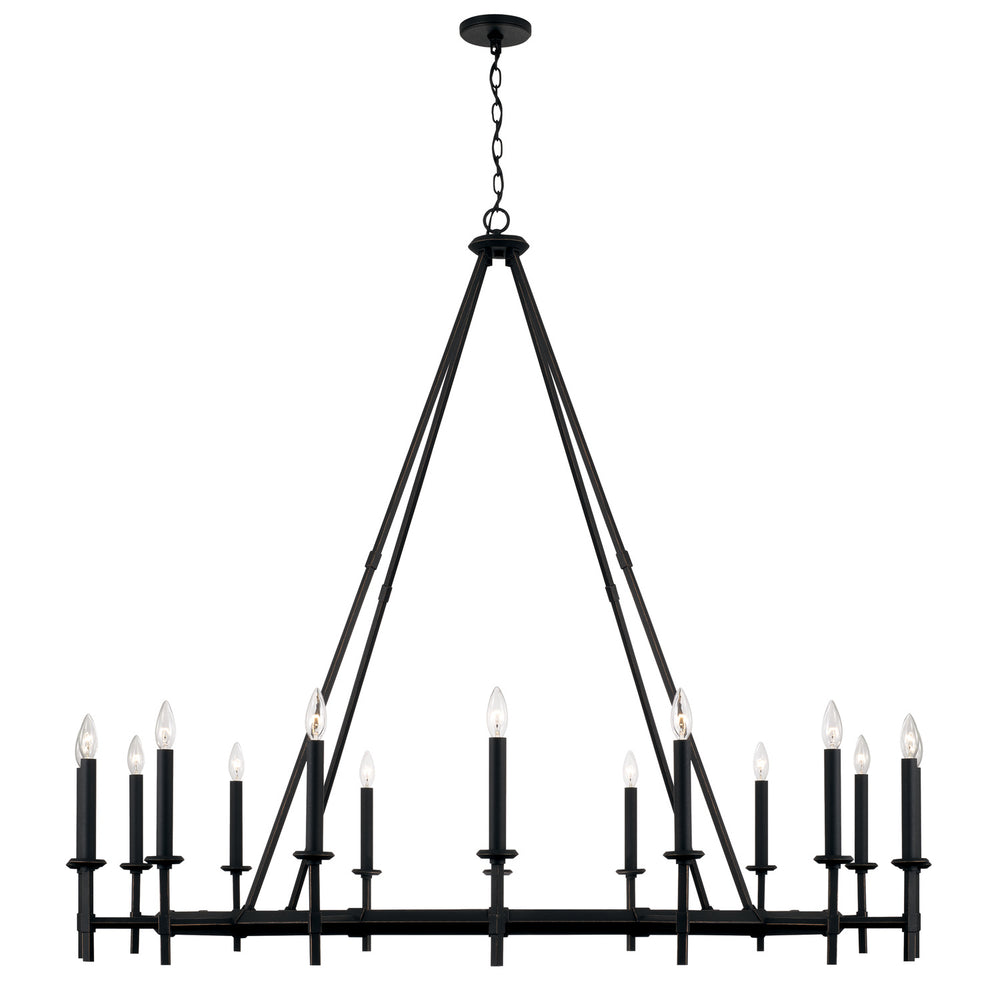Capital Lighting - 16 Light Chandelier - Ogden - Brushed Black Iron- Union Lighting Luminaires Decor