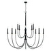 Capital Lighting - 12 Light Chandelier - Amara - Matte Black with Brass- Union Lighting Luminaires Decor
