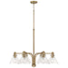 Capital Lighting - Six Light Chandelier - Greer - Aged Brass- Union Lighting Luminaires Decor